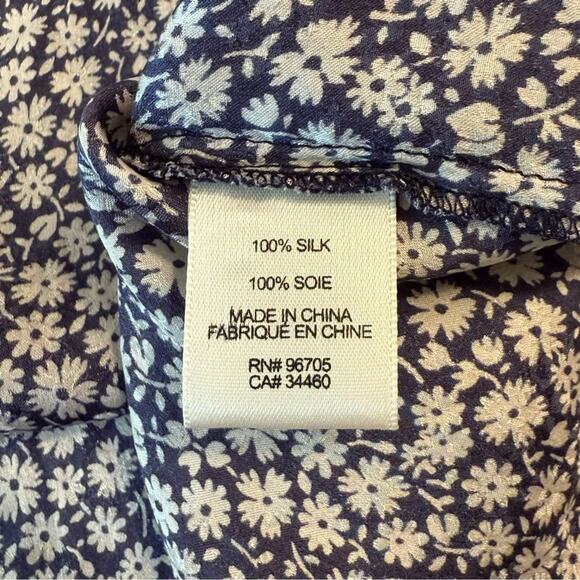 Rebecca Taylor Women’s Lauren Floral Print 100% Silk V-Neck Shift Dress Size 10 - Picture 8 of 9